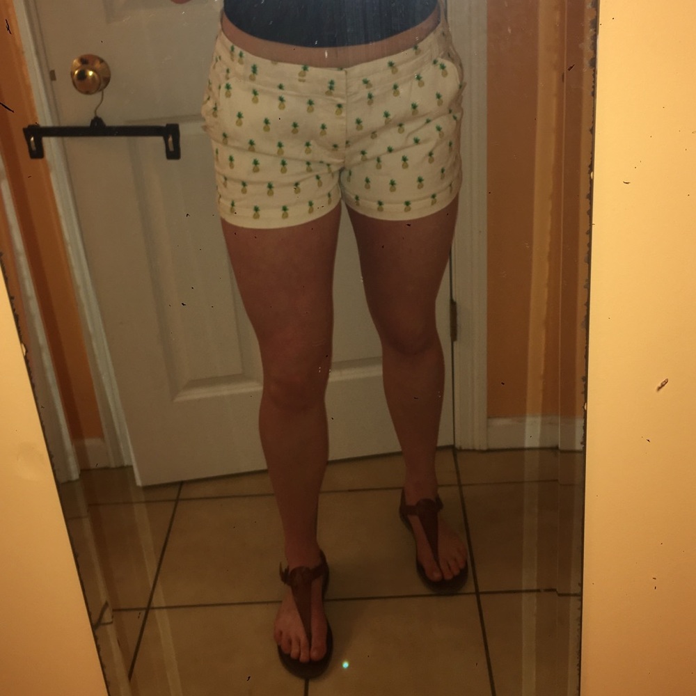White pineapple shorts